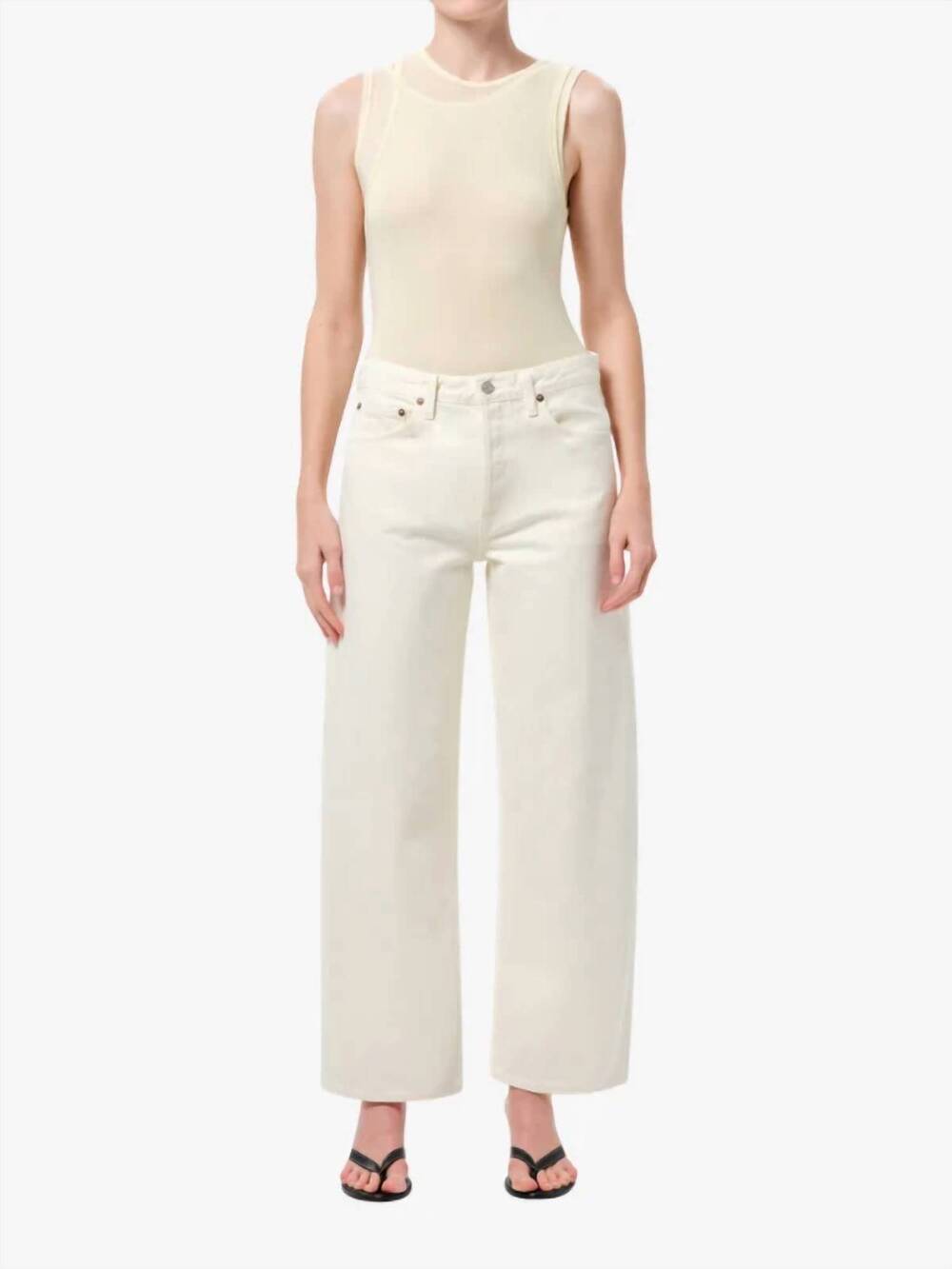 NEW AGOLDE arc loose wide leg jeans in solar